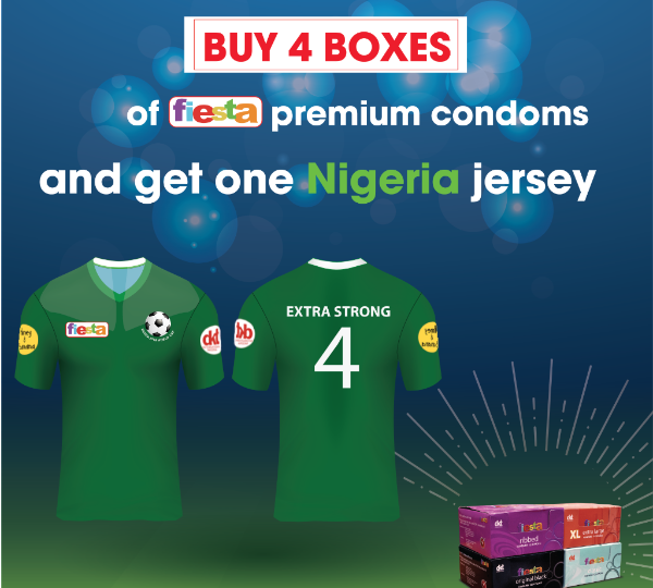 Support the Nigerian SUPER EAGLES in grand style with our customized Fiesta Nigerian jersey….